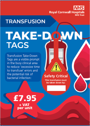 Poster for Transfusion Take Down Tags